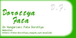 dorottya fata business card